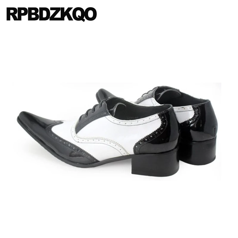 Большие размеры 46 модные мужские туфли-оксфорды из натуральной кожи с острым