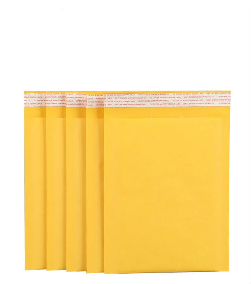50PCS/lot 16X22cm Kraft Paper Bubble Envelopes Bags Mailers Padded Shipping Envelope With Mailing Bag Business Supplies