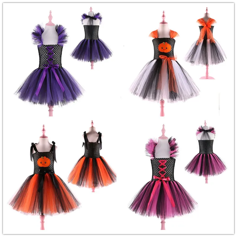 Костюм на Хэллоуин ведьма волшебник костюм в цветочек для маленьких девочек