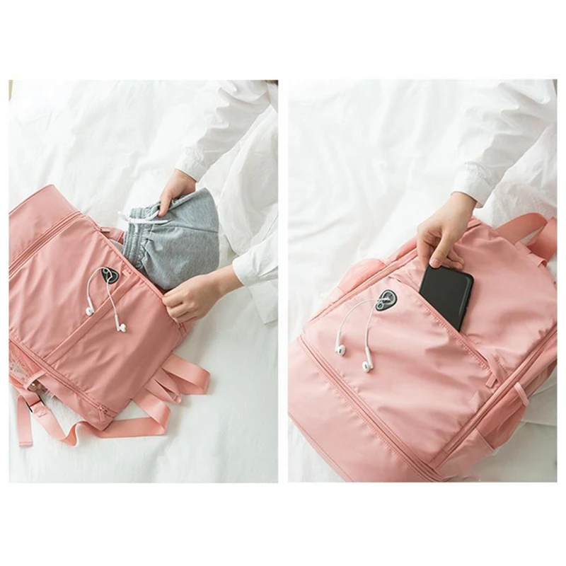 

Dry and wet separation yoga gym bag large capacity sports bag backpack female student school bag girl