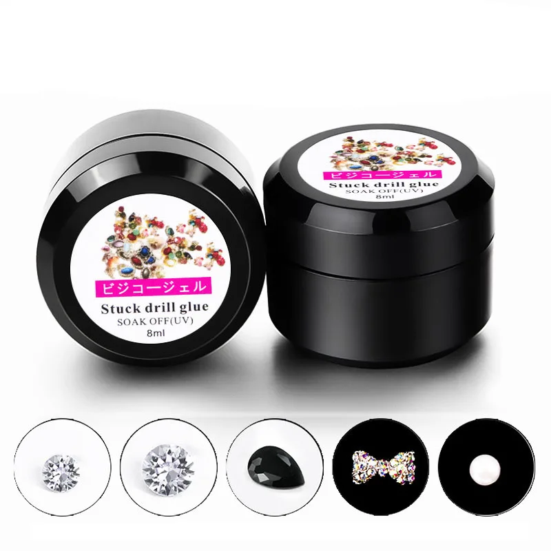 Клей для Стразы ногтей Быстросохнущий акриловый УФ-клей накладных инструмент