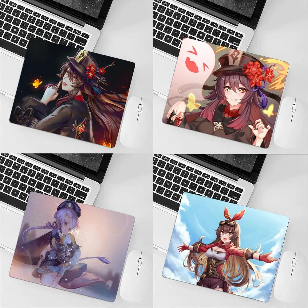 

Small Hu Tao Pad Mouse Desk Mat Genshin Impact Mats Laptop Carpet Deskmat Mause Mousepad Anime Gamer Keyboard Gaming Table Pads