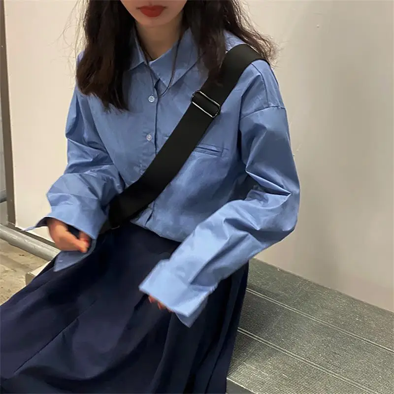 

Loose Ins Casual Lazy Shirt Women's Shirts Ulzzang Japanese Kawaii Ladies Vintage Female Korean Harajuku Cute Clothes For Women