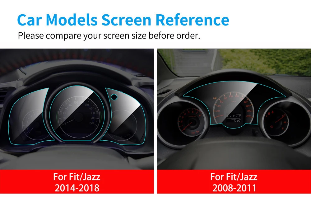 Автомобильная приборная панель Защитная пленка для Honda Fit Jazz интерьерная приборная панель мембрана Защитная пленка из ТПУ автомобильные аксессуары