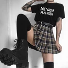 Женская футболка с надписью Dead Inside, винтажная Повседневная футболка с принтом в стиле Харадзюку, в стиле панк, готика, лето 2019