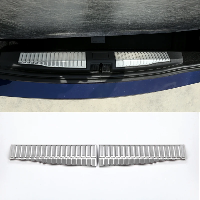 2 шт. нержавеющая сталь задний бампер Внутренний порог защитная накладка