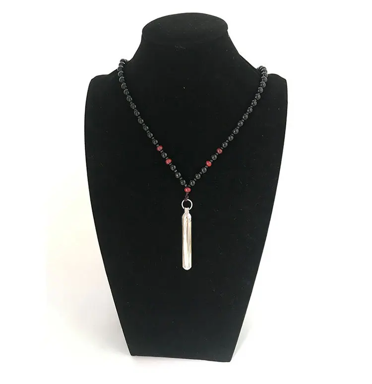 Terahertz Negative Ion Light Wave Moxibustion Quantum Energy Rod with Black Gallstone Anti Radiation Human Body Charge Necklace