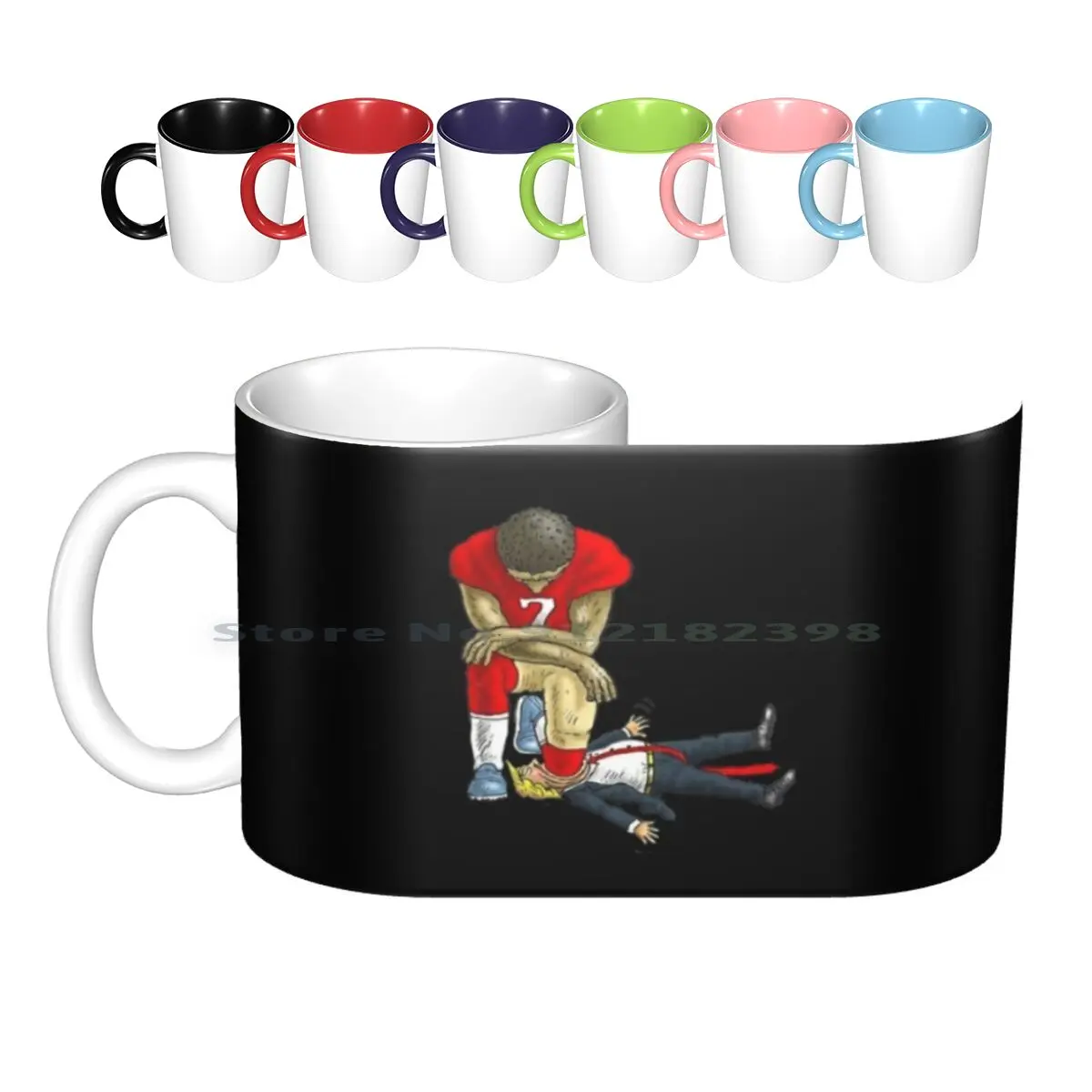 

Керамические кружки Colin Kapernick, кофейные чашки, Кружка для молока и чая, креативные трендовые винтажные подарочные чашки для бутылок