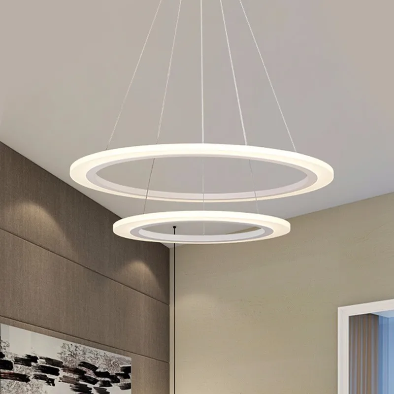 Luz de arañas LED moderna para comedor y sala de estar, luces de lujo, lámpara de suspensión blanca y negra con Control remoto