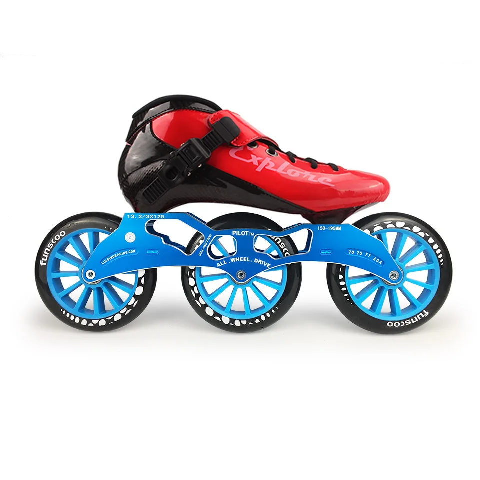 ISPORTS скоростные роликовые коньки из углеродного волокна для соревнований 3*125 мм или 4*100/110 мм уличные гоночные коньки Patines роликовые коньки SH56