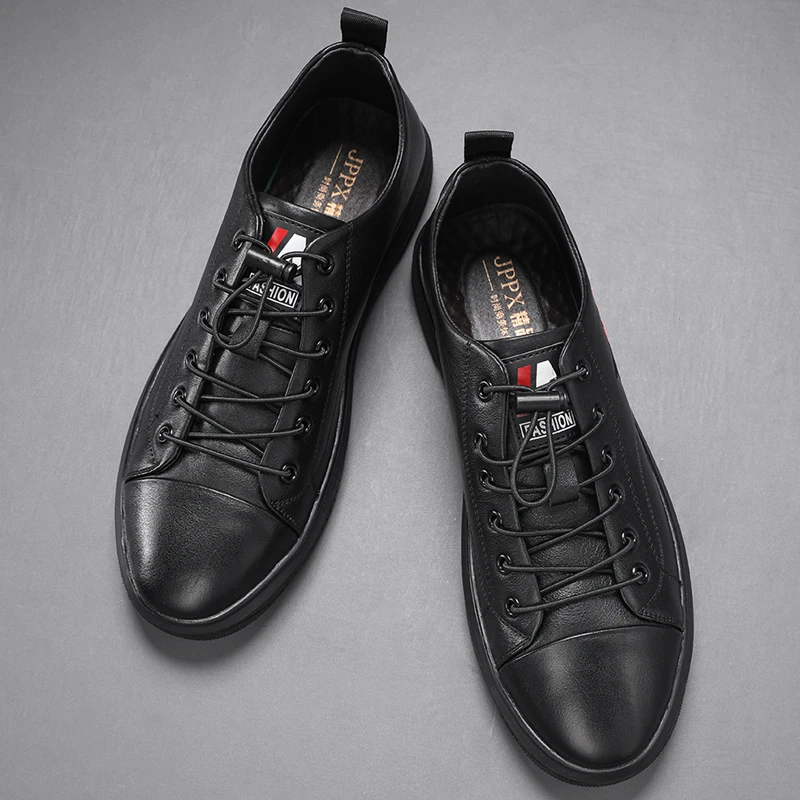 Мужская кожаная обувь с микрофиброй 2020 модная повседневная Нескользящие новые