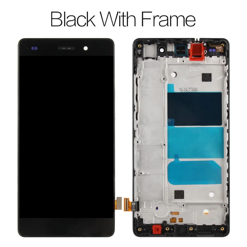 Black with Frame 5," ЖК-дисплей для huawei P8 Lite сенсорный экран дигитайзер с рамкой Замена для huawei P8 Lite дисплей ALE-L21 P8LITE - Цвет: Black with Frame