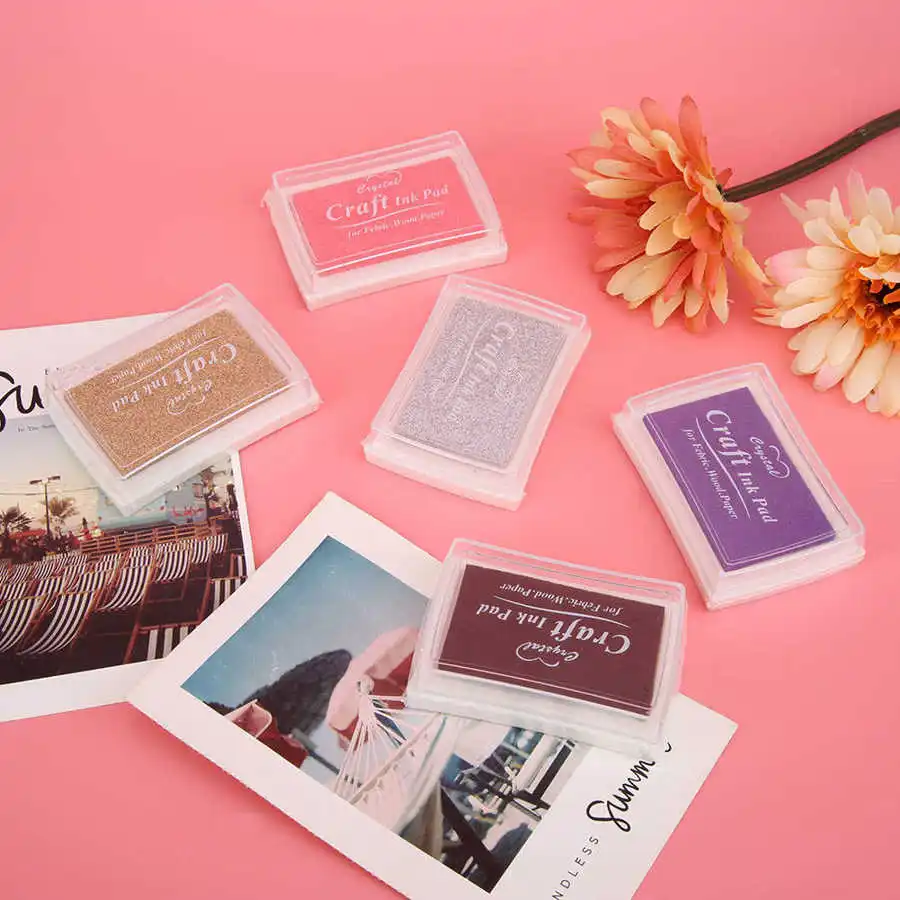

Craft Stamp Pad 24 Colors Craft Ink Pad Stamps Partner DIY Stamp Pad for Scrapbooking Card Wedding Decor new