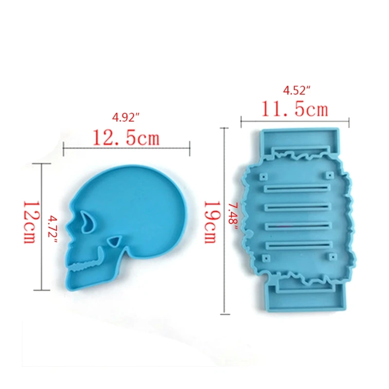 

Skeleton Coaster Epoxy Resin Mold Cup Mat Casting Silicone Mould DIY Crafts Jewelry Placemat Plate Decoration Mold