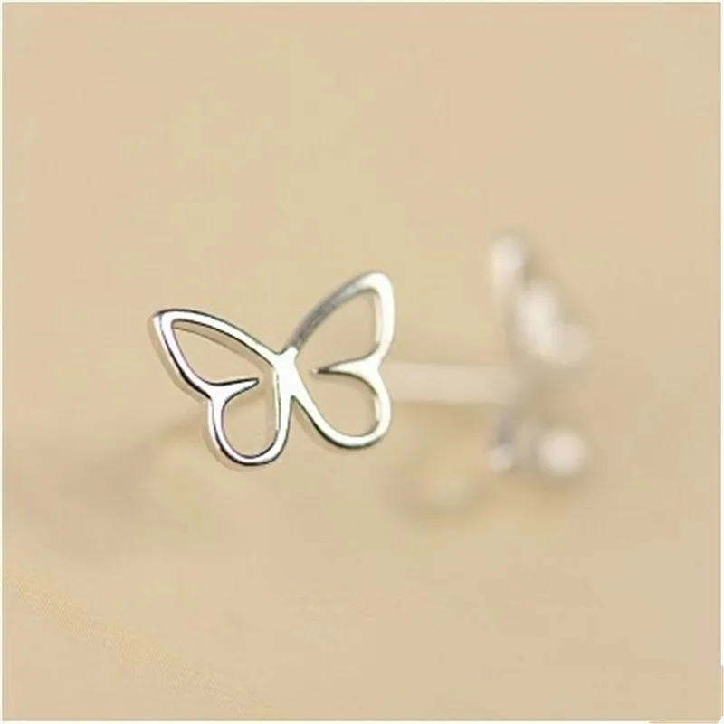 1 пара/лот антиаллергенные полые серьги гвоздики с бабочками для женщин милые