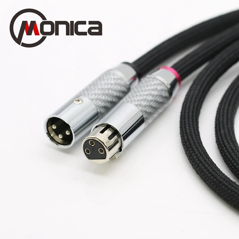 Моника MOA-OC1 OCC однокристальная медная лихорадка аудио RCA двойной аудиокабель lotus