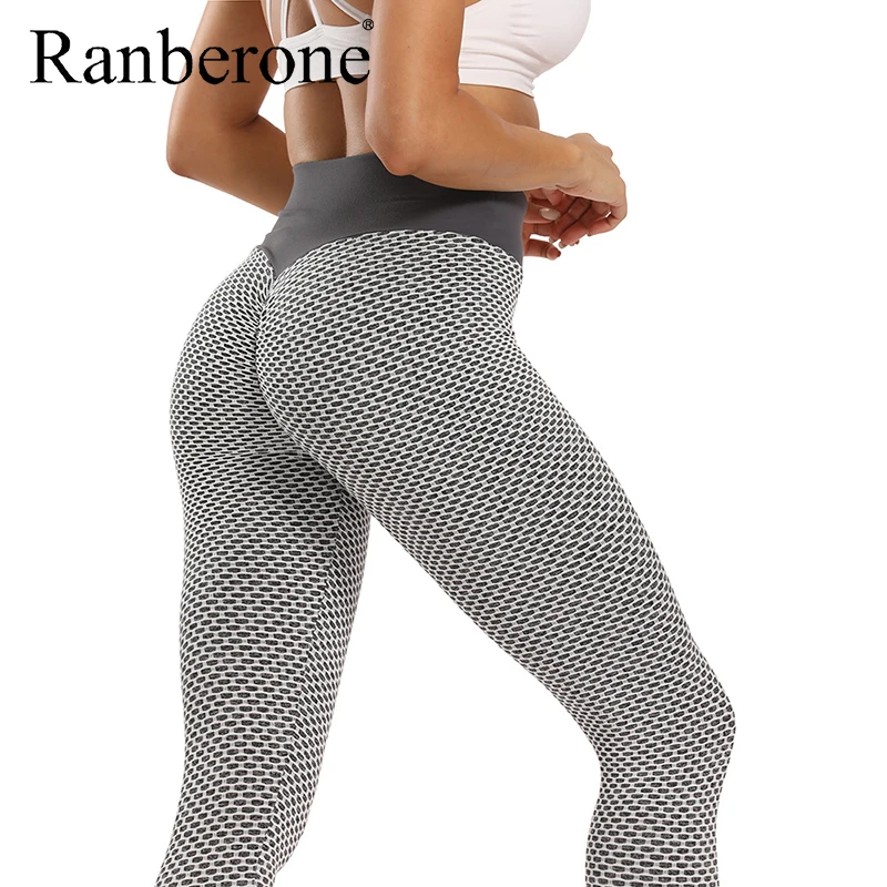 Женские брюки леггинсы для тренажерного зала Бесшовные штаны йоги бега с высокой