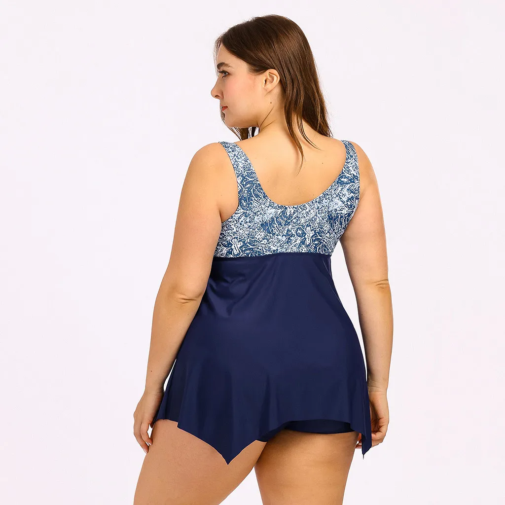 Комплект бикини с цветочным принтом и бантом большого размера сексуальная юбка v