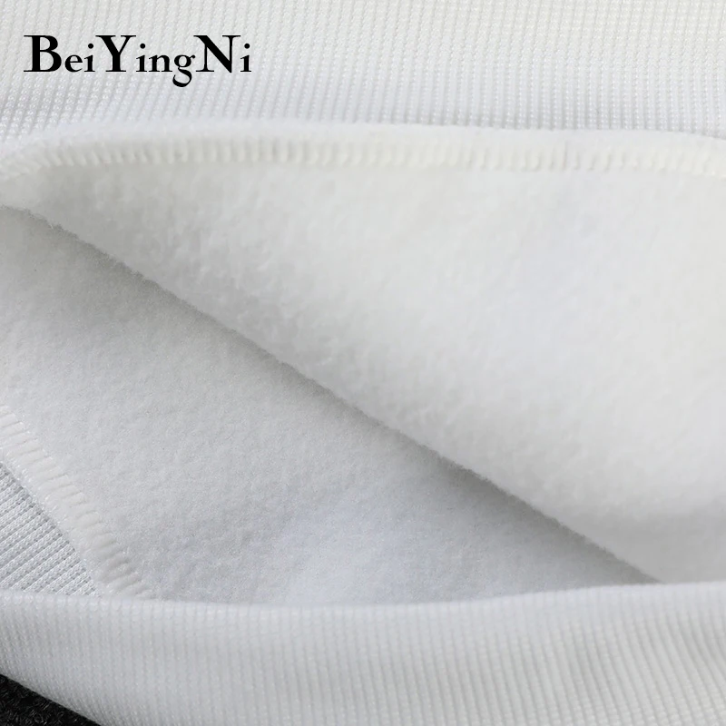 Beiyingni OH YES принт негабаритный свитшот для женщин 7 цветов BF с капюшоном Женская Толстовка повседневные винтажные худи шикарные горячие продажи спортивные костюмы