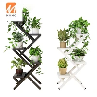 creative fashionable flower stand multilayer iron flower frame living room flower pot tray shelf provincial space planter stand