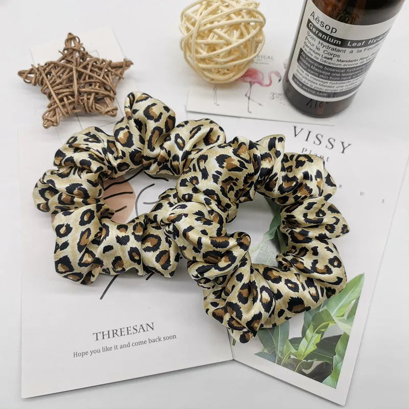 

Real Silk Hair Accessories Silk Scrunchie For Women Elastic Hair Band Fashion Hair Ties Scarf Korea Headband