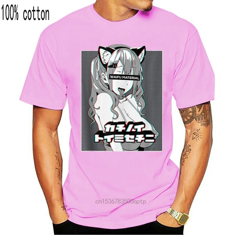Футболка Ahegao Jake с изображением в стиле аниме и Неко Косплэй комплект из черной