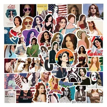 10/30/50PCS Singer Lana Del Rey Stickers DIY Car Guitar Phone Motorcycle Laptop Fridge Waterproof Graffiti Decal Kid Toy Sticker