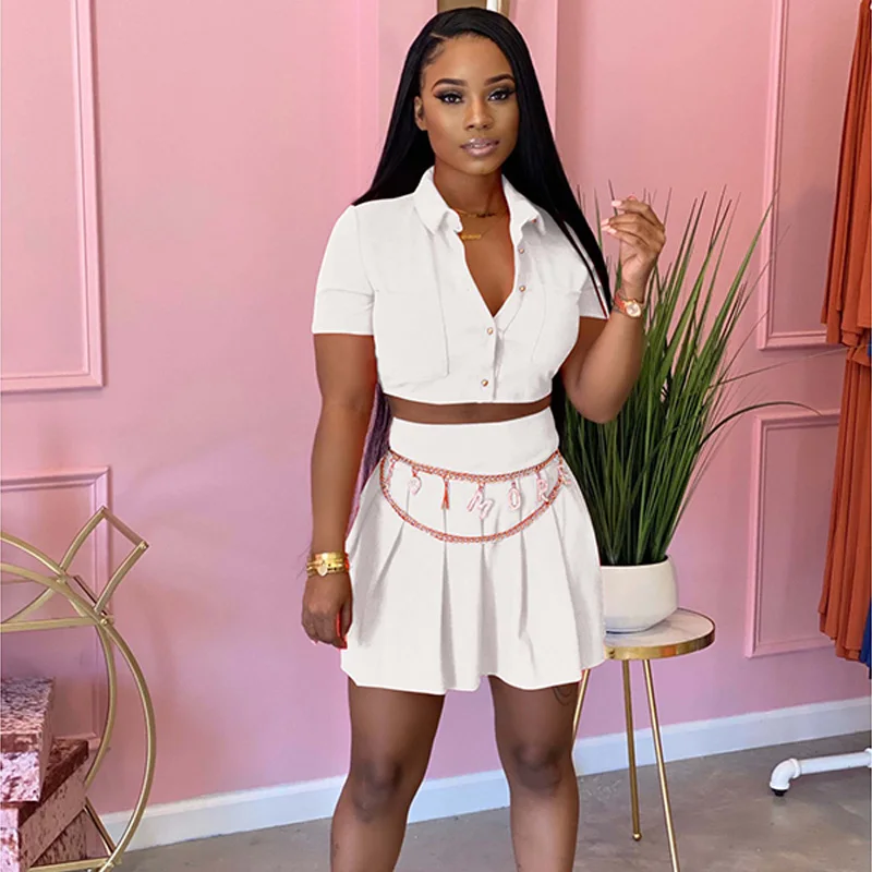 Женский комплект из 2 предметов укороченный топ и плиссированная юбка женский