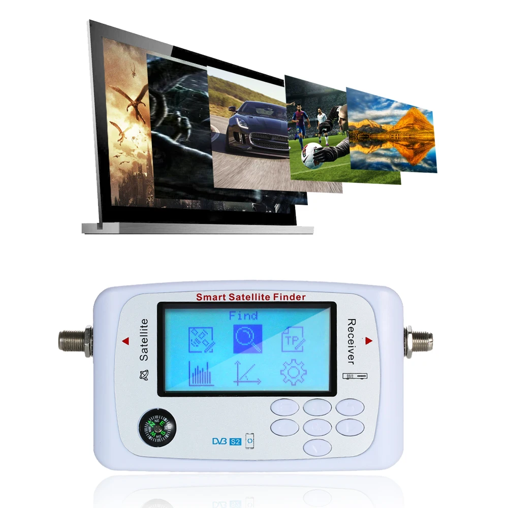 Цифровой спутниковый искатель умный измеритель сигнала lcd мини сканер