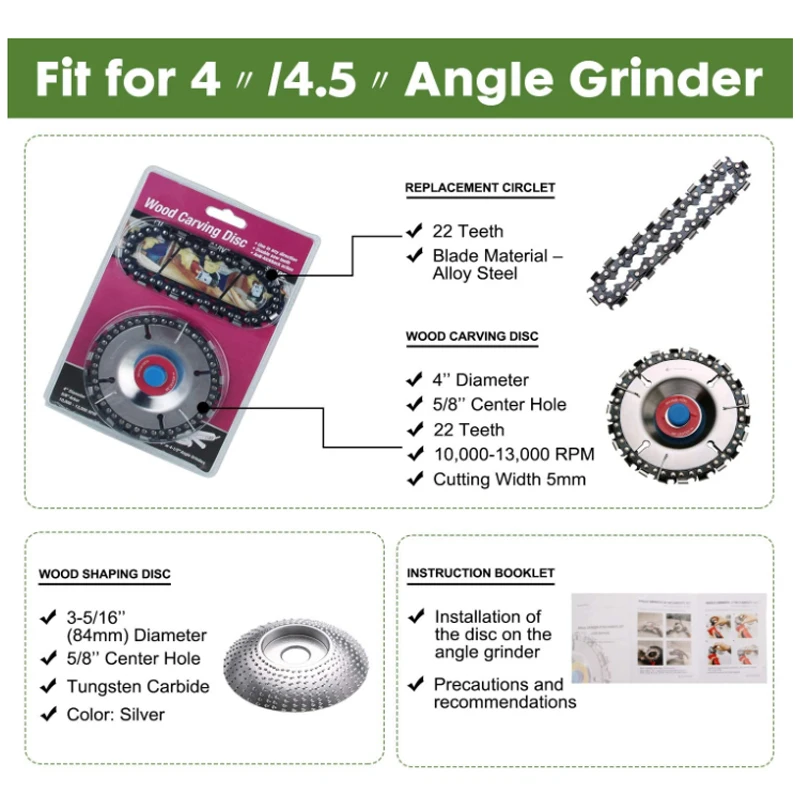 4 дюйма резьба по дереву цепь для резки дисков 22 Зубцов дисковые режущие цепи