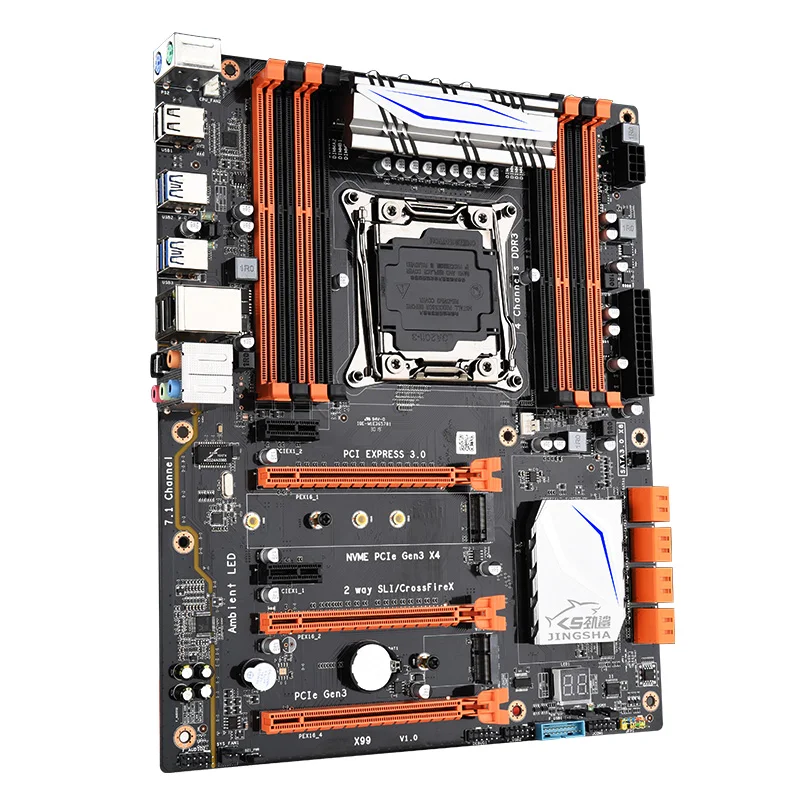 Verkauf X99 Desktop Board LGA 2011-3 E5 2629 V3 Combo Kit Mit M.2 Nvme Slot Unterstützt Acht Kanal DDR3 Sata 3,0 USB 3,0