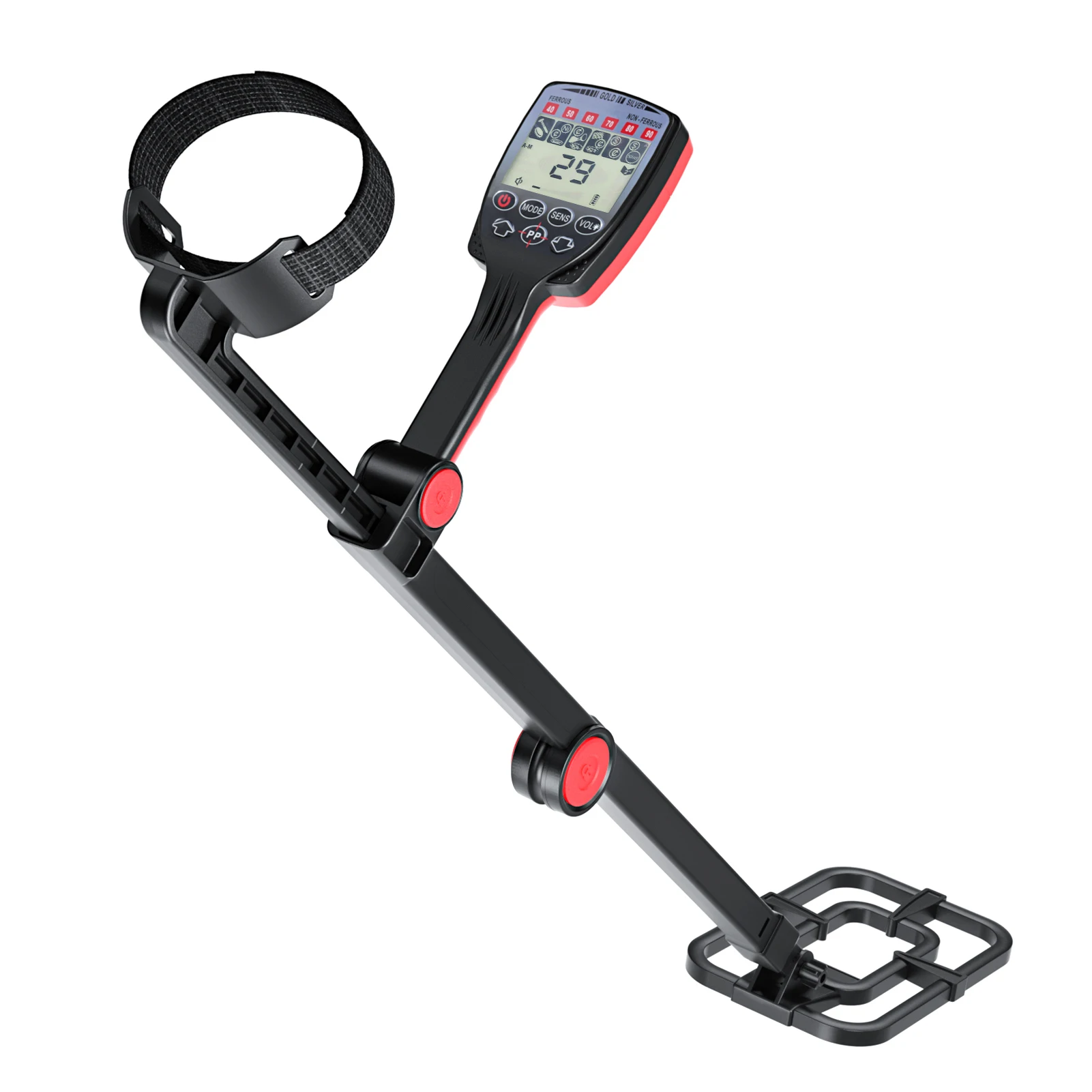 

Meterk Metal Detector High Accuracy Metal Finder LCD Display Memory Jewelry Mode 11 Inch Waterproof Search Coil with Shovel Bag