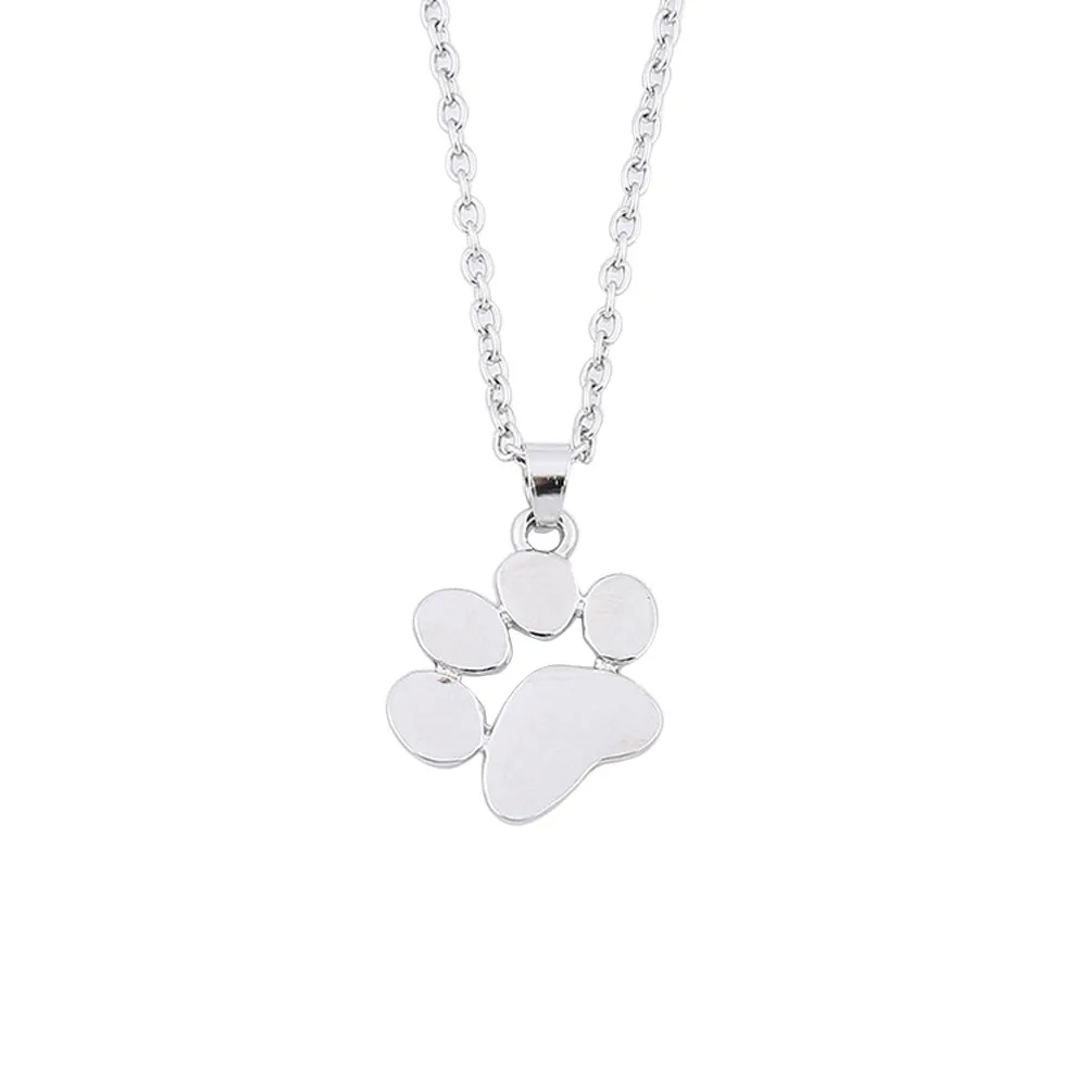 

Necklace For Women Lady Fashion Dog Paw Necklace Charm Clavicle Necklace Pendant Jewelry 2021 naszyjniki damskie collier femme