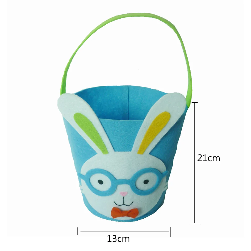 

Easter Bunny Tote bag Basket Eggs Bags Rabbit candy bag with Handles Bunny Tote Bag Bucket for Easter Eggs Toys Candy Gifts #W0