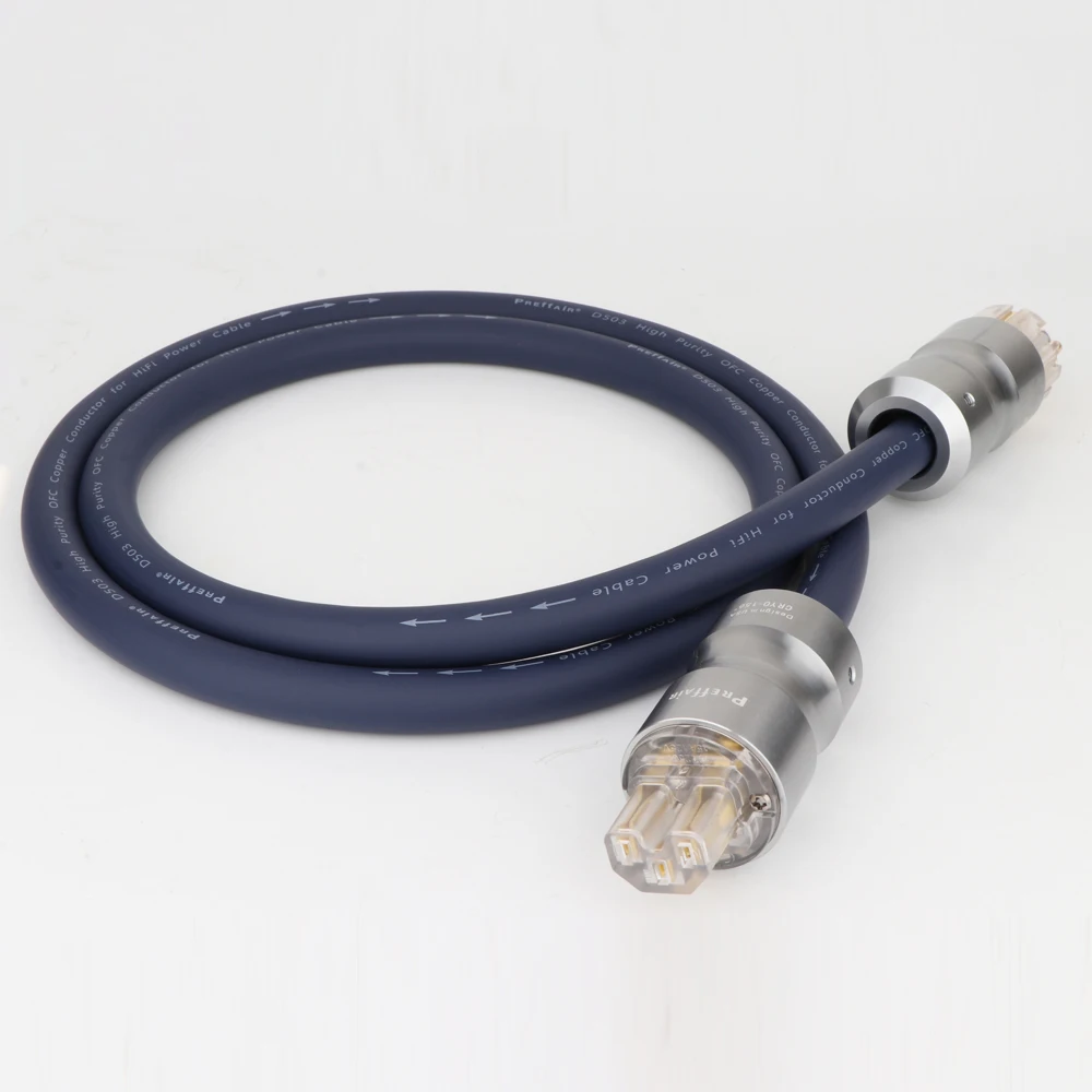 

Preffair D503 7N Copper SCHUKO Power Cable Gold plated EU US power plug cable hifi power cord cable for DVD CD AMP power