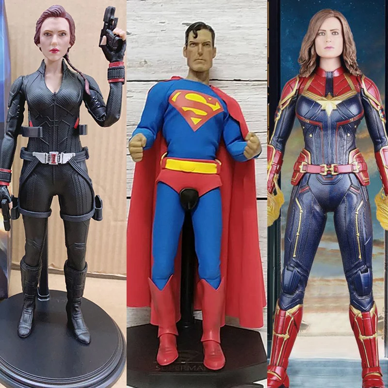 Экшн фигурка Crazy Toys 1/6 Супермена Черная Вдова смертельный штрих Капитан Америка