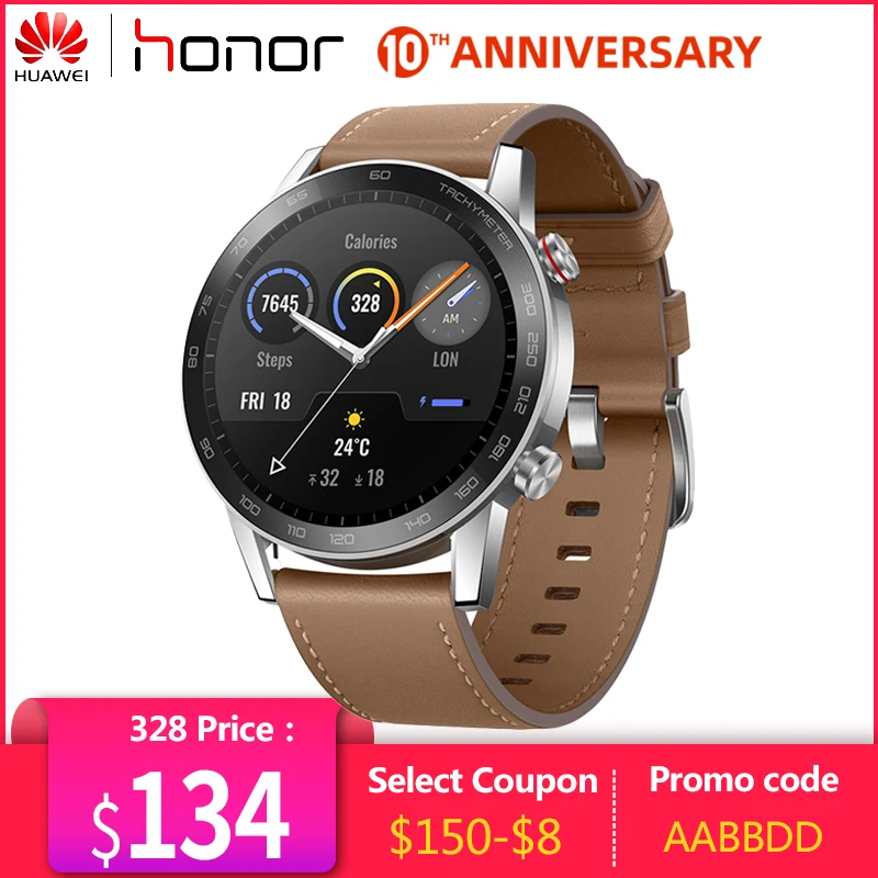 Глобальная версия Honor Magic Watch 2 46 мм Minos 5ATM GPS умные часы для мужчин с 14 днями работы