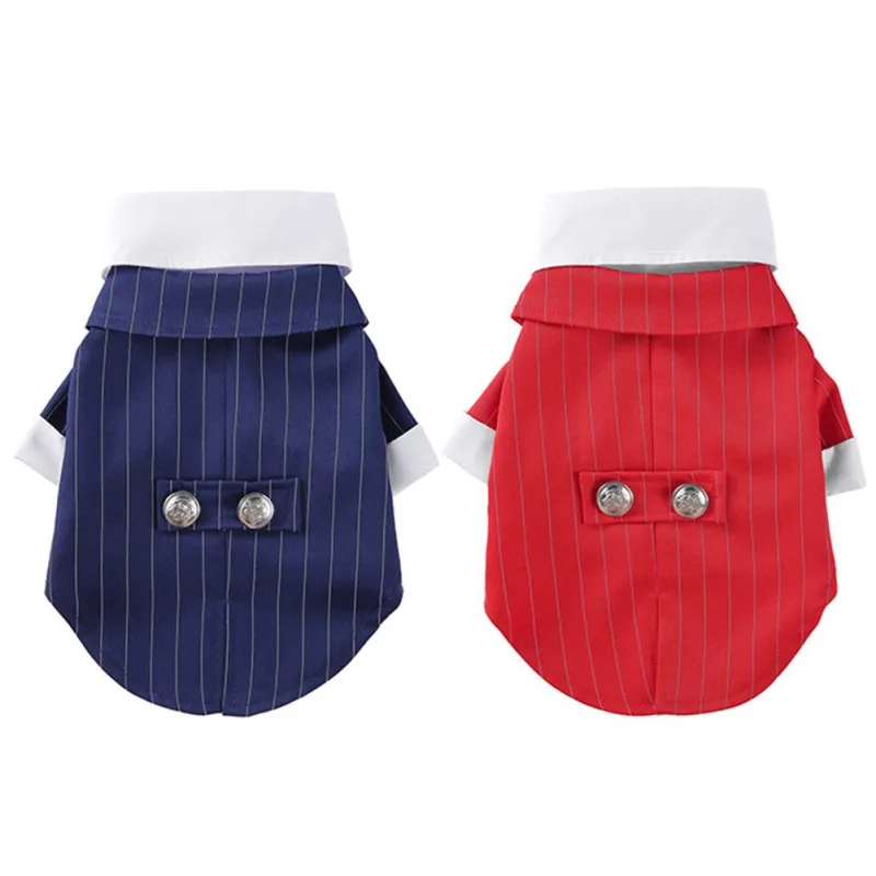 

Одежда для домашних животных собак; Костюм-смокинг для маленьких собак, а так же собак средних и больших размеров, щенка рубашка со съемным г...