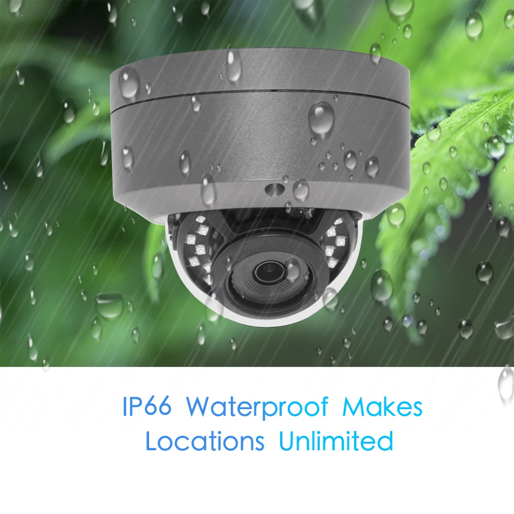 Умная купольная IP-камера 4K POE водонепроницаемая камера видеонаблюдения с