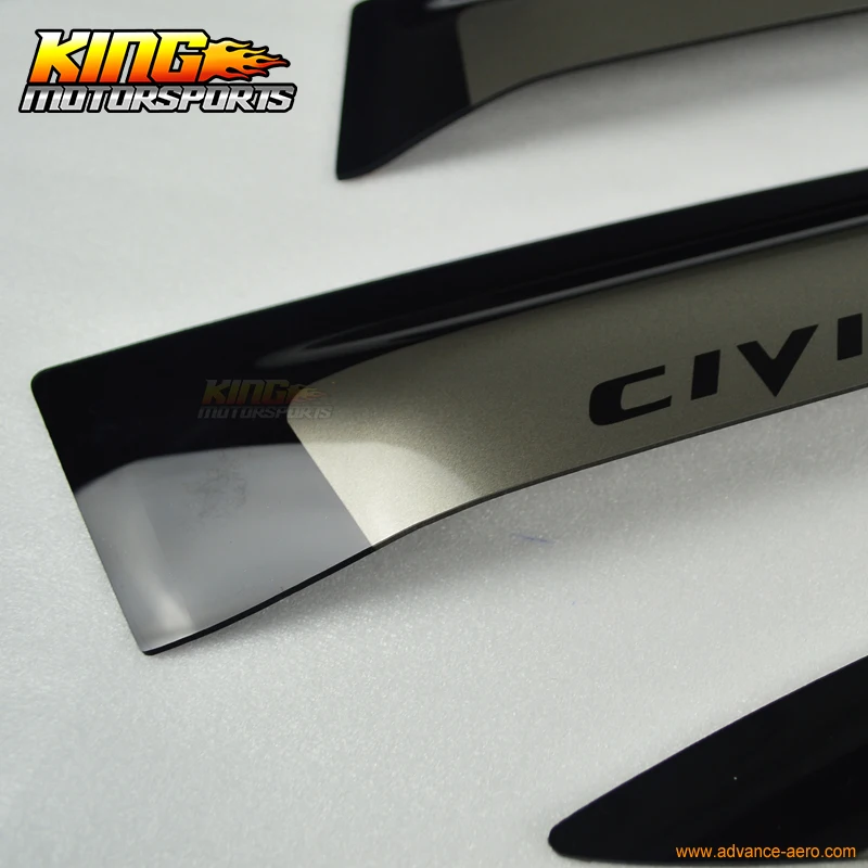 

Fit For 06-11 Honda Civic Acura CSX 4Dr Window Visor Guard Deflectors Taffeta White #NH578 Global Free Shipping Worldwide