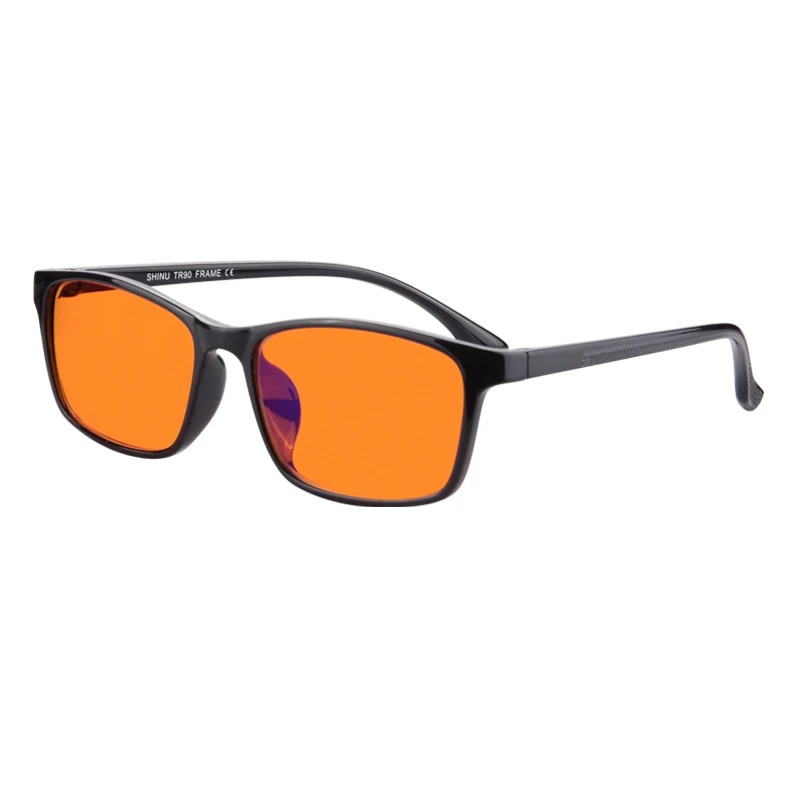 blue light computer glasses men prescription glasses TR90 glasses light blocking blue komputer glasses male 2021 Orange lenses