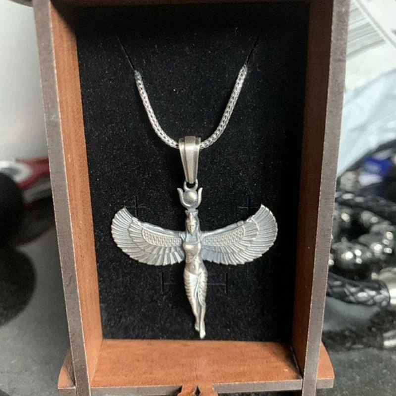 Ожерелье-чокер в виде египетской богини Исиды, ожерелье в стиле древнего Египта и Бога, ожерелья для женщин и мужчин, модные ошейники Серебристые цепи