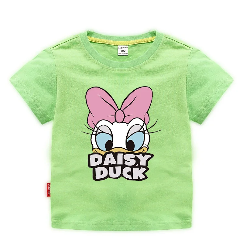 Disney Дональд Дак летние Мультфильмы для девочек мальчиков мультфильмы футболки