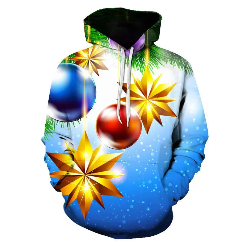 

Men wear sweatshirt with rope 3-D hat, Christmas gift, new Hoodie of 2021, Christmas picture