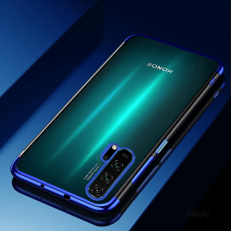 Гальванический чехол для Huawei Honor 20 Pro силиконовый металлический ударопрочный