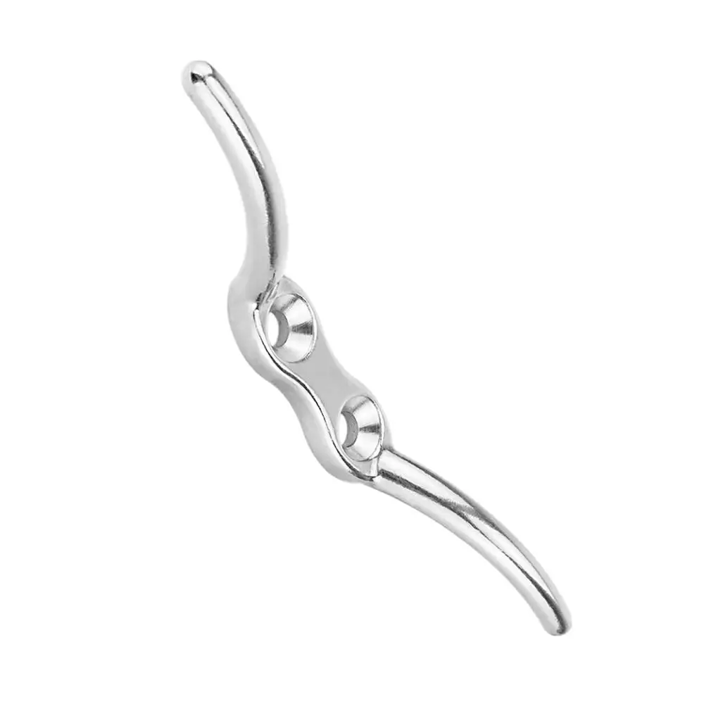 

Marine Grade Flagpole Cleat Hook Fixed Hook Flag Rope Cleat Flag Halyard Boat Securing Tie Down Docks Tarps Awnings 316 Steel