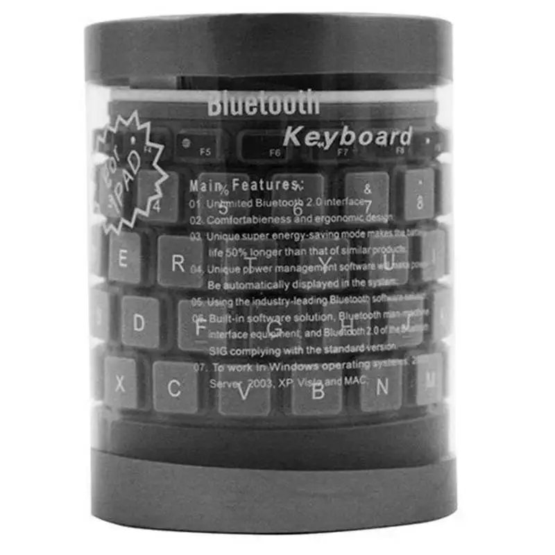 Беспроводной с Bluetooth Портативный Клавиатура силиконовый планшет телефон мини