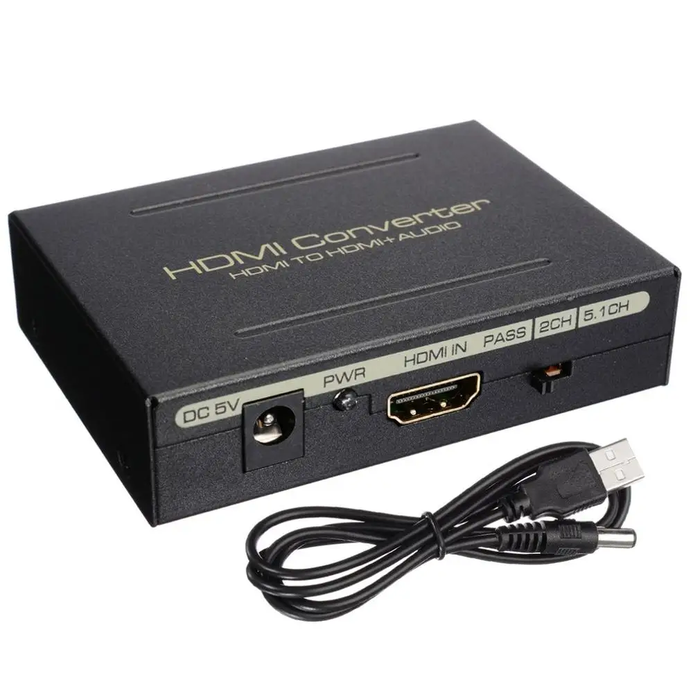 HDMI Audio Extractor converter 5.1CH Splitter 1080P analog stereo to optical SPDIF RCA L / R adapter |