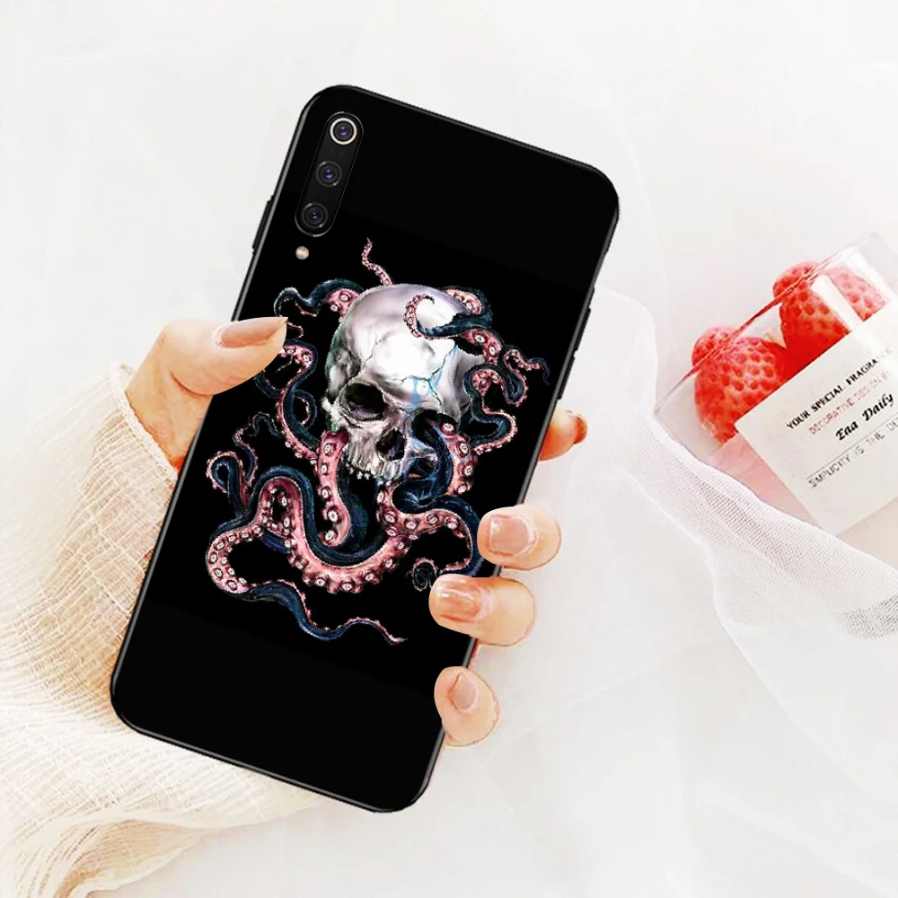 NBDRUICAI Череп Скелет новое поступление черный чехол для мобильного телефона Xiaomi 8 9