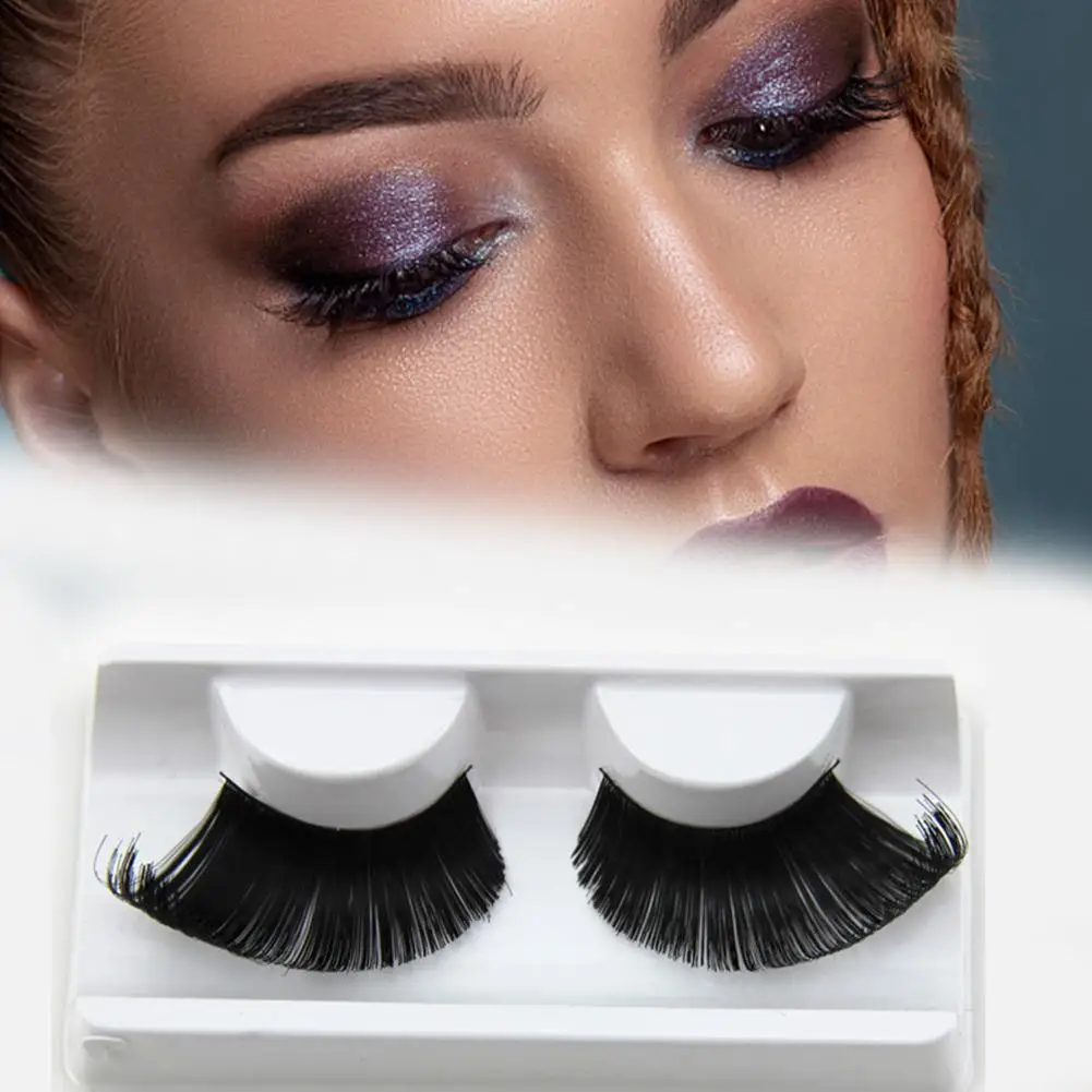 

Stage False Eyelashes A Pair Color Exaggerated Christmas Eyelashes Stage Natural False Lashes Wholesale Long Eye Fluffy Q0S3